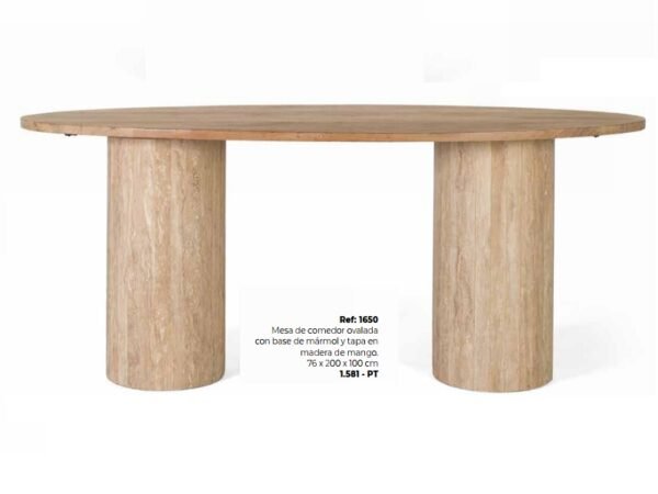 MESA OVALADA 1650 GINER