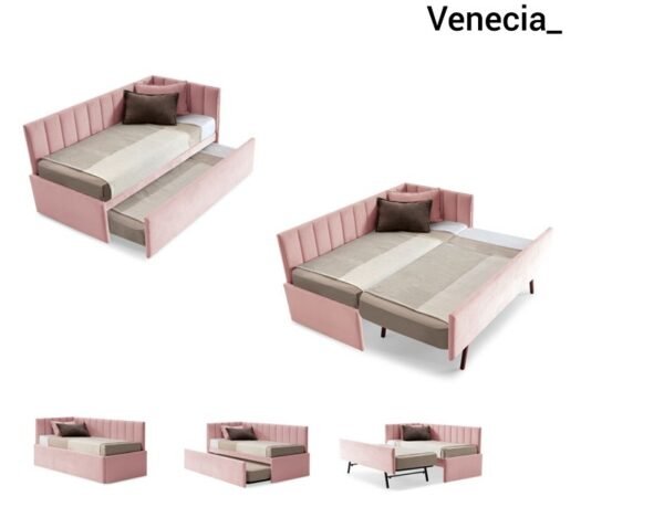 Cama estofada juvenil LD Venecia detalhes